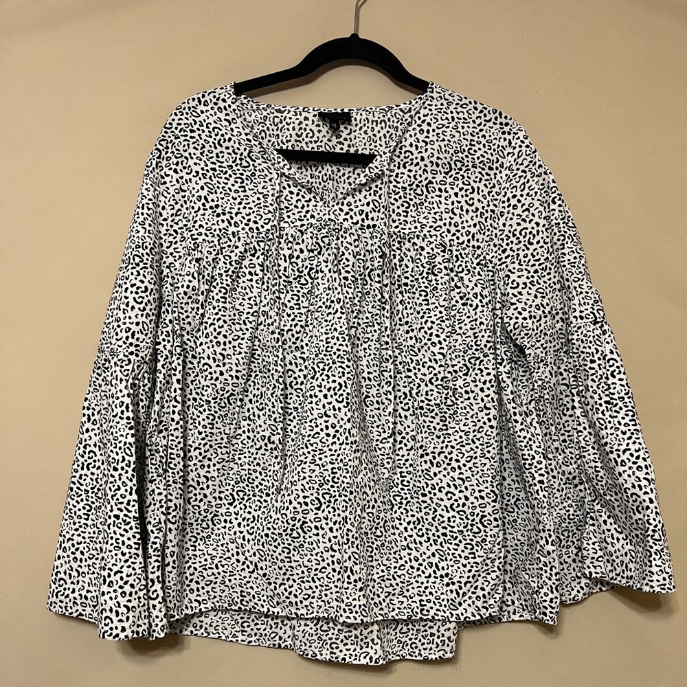 Cheetah Print Boho Blouse Size 1X
